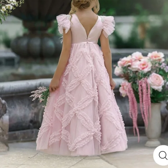 Dollcake dreamy pink butterfly sleeve dress gown 8 9
